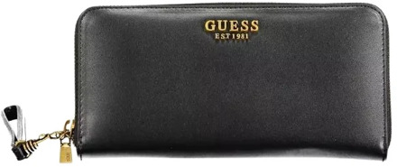 Guess Damesportemonnee Zwart Rits Sluiting Guess , Black , Dames - ONE Size