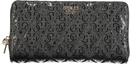 Guess Damesportemonnee Zwart, Ritssluiting, Afneembare Treklip Guess , Black , Dames - ONE Size