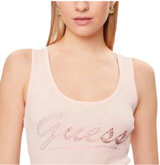 Guess damestop met strasssteentjes - maat M Rosé