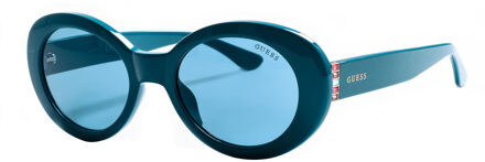 Guess Dameszonnebril van acetaat met ovale vorm GU7904 Guess Blauw