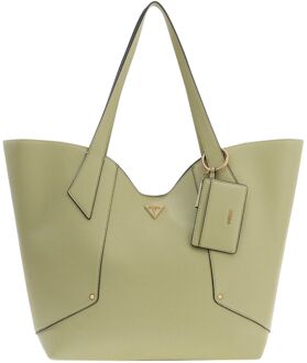 Guess Darcy Large 2 In 1 tote bag sage schoudertas dames Groen - H 35 x B 53 x D 15 cm