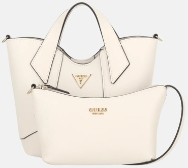 Guess Darcy mini tote handtas stone Beige