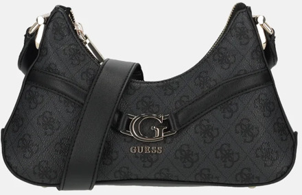Guess Dea crossbody tas coal logo Zwart multi
