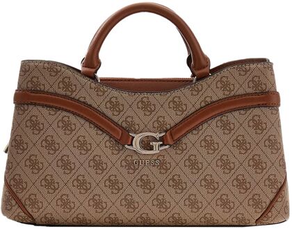 Guess Dea Girlfriend Satchel latte logo handtas dames Bruin - H 18 x B 34 x D 11 cm