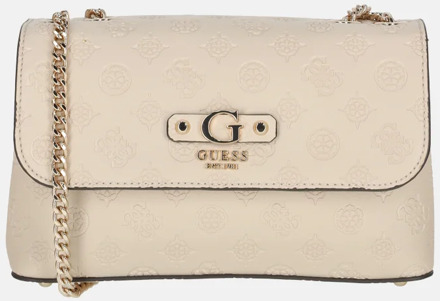Guess Dita crossbody tas light taupe logo Beige