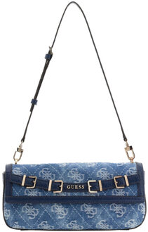 Guess Dovie flap schoudertas Indigoblauw - One size