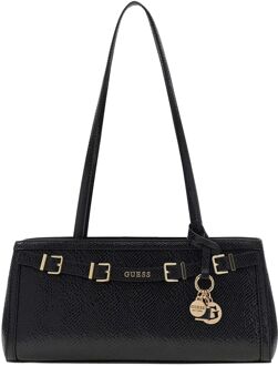 Guess Dovie Gfriend Shoulder Stahcel black schoudertas dames Zwart - H 15 x B 33 x D 11 cm
