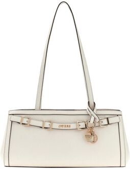 Guess Dovie Gfriend Shoulder Stahcel off white schoudertas dames Wit - H 15 x B 33 x D 11 cm