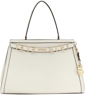 Guess Dovie Satchel off white handtas dames Wit - H 21 x B 32 x D 10 cm