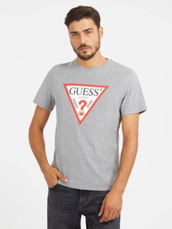 Guess Driehoek Logo T-Shirt Grijs - M