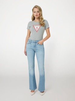 Guess Driehoek Logo T-Shirt Grijs - S