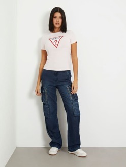 Guess Driehoek Logo T-Shirt Roze - S