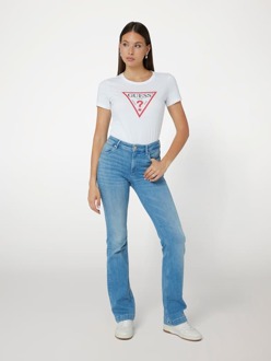 Guess Driehoek Logo T-Shirt Wit - S