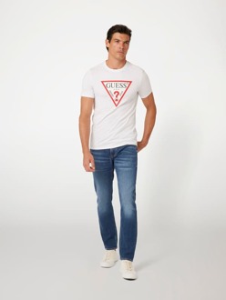 Guess Driehoek Logo T-Shirt Wit