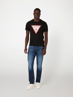 Guess Driehoek Logo T-Shirt Zwart - M