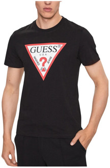 Guess Driehoek Logo T-Shirt Zwart - M