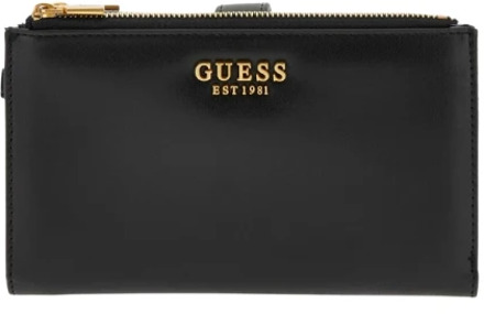 Guess Dubbele Rits Organizer Portemonnee Guess , Black , Dames - ONE Size