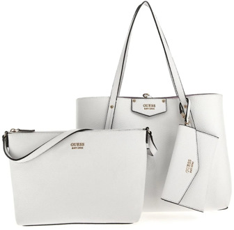 Guess Eco Brenton Tote Tas Guess , White , Dames - ONE Size