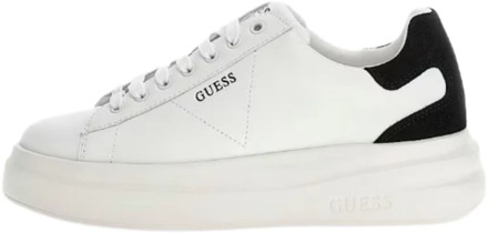 Guess Elbina Sneakers Van Echt Leer Zwart - 36