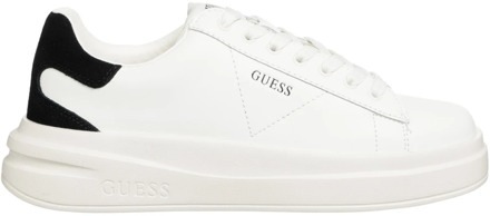 Guess Elbina Sneakers Van Echt Leer Zwart - 36