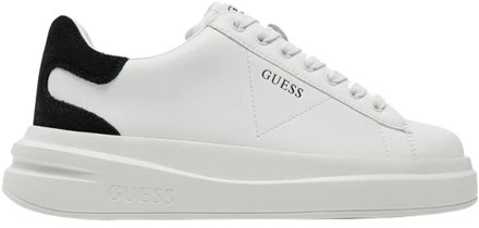 Guess Elbina Sneakers Van Echt Leer Zwart - 37