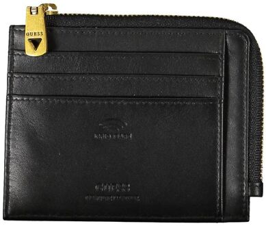 Guess Elegante Zwarte Leren Rfid Portemonnee Guess , Black , Heren - ONE Size