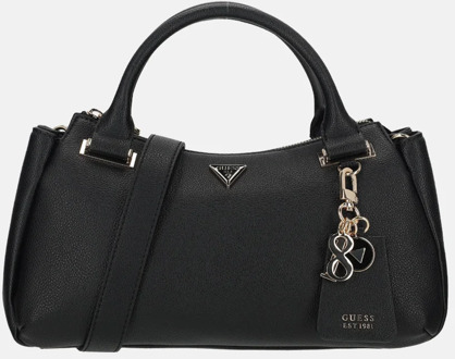 Guess Evie triple comp satchel handtas black Zwart