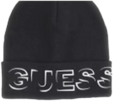 Guess Fantaisie muts voor heren Zwart - L