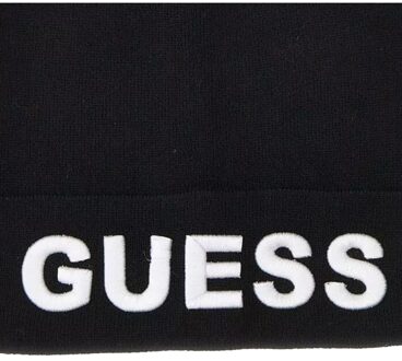 Guess gebreide muts voor heren Zwart