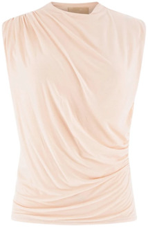 Guess Gekreukelde Stretch Top - Roze Slim Fit Guess , Pink , Dames - XS