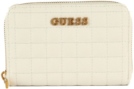 Guess Gewatteerde ritssluiting portemonnee TIA SLG Guess , White , Dames - ONE Size