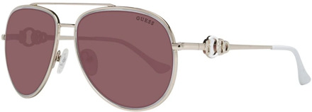 Guess GF0344 - Zonnebril - Unisex - Goudkleurig - Bruine lens