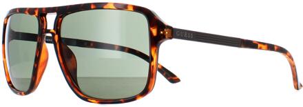 Guess GF5085 52N donker havana groen zonnebril Bruin