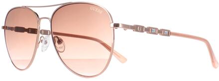 Guess GF6143 28F glanzende roségoudbruine zonnebril met kleurverloop