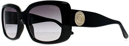 Guess GF6167 01B glanzend zwartgrijze zonnebril - maat