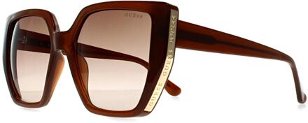 Guess GF6178 45B glanzende lichtbruine zonnebril met kleurverloop - maat