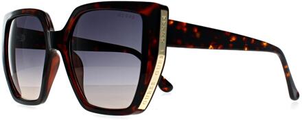 Guess GF6178 52W donker havana blauw gradiënt zonnebril Bruin