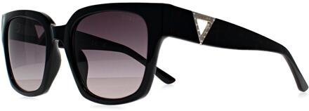 Guess GF6193 01B glanzend zwart grijs gradiënt zonnebril