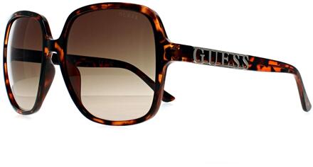 Guess GF6203 52P donker havana bruin gradiënt zonnebril - One Size