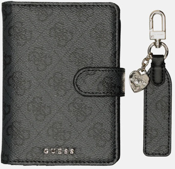 Guess gift-box paspoorthoes + sleutelhanger coal logo Zwart multi - No Size