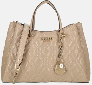 Guess Girlfriend satchel schoudertas Pale Mocha Bruin