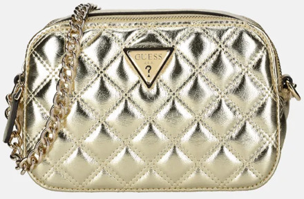 Guess Giully camera bag crossbody tas gold Goud