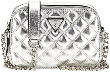 Guess Giully camera bag crossbody tas silver Zilver