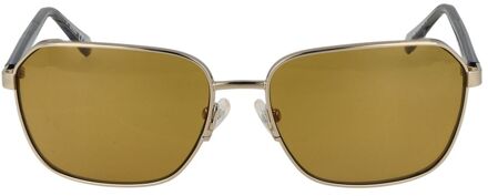 Guess Gouden Montuur Bruine Glazen Zonnebrillen