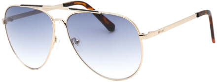 Guess gradiënt blauwe lens gouden zonnebril