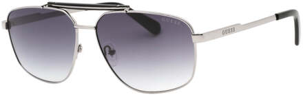 Guess Gradient Smoke Lens Glanzende donkerzilveren zonnebril