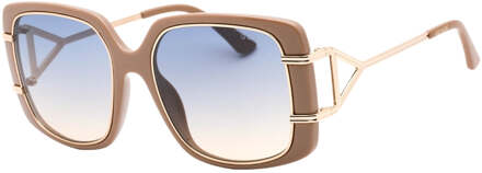 Guess gradiëntblauwe glanzende beige zonnebril