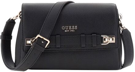 Guess Gregoria Flap Crossbody black schoudertas dames Zwart - H 15 x B 25 x D 7 cm