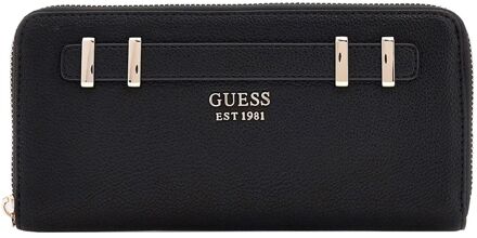 Guess Gregoria Slg Large Zip Around black dames portemonnee Zwart - H 9,5 x B 20 x D 2,5 cm