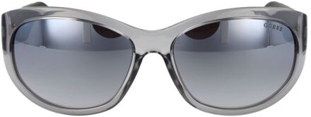 Guess Grijze Zonnebril met Patroon op de Pootjes Zilver